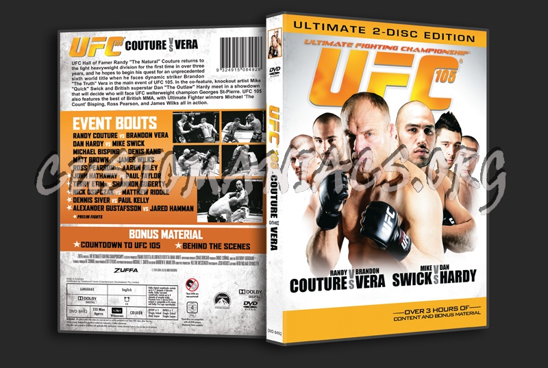 UFC 105 Couture vs Vera dvd cover