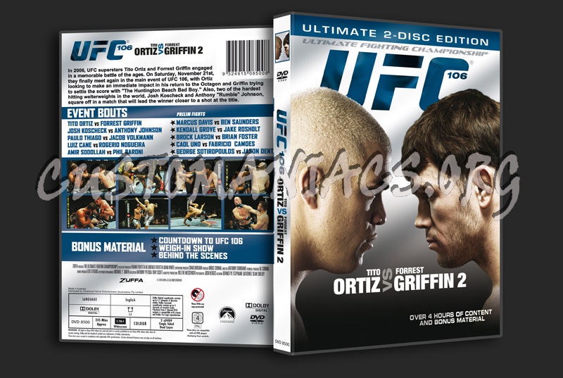 UFC 106 Ortiz vs Griffin 2 dvd cover