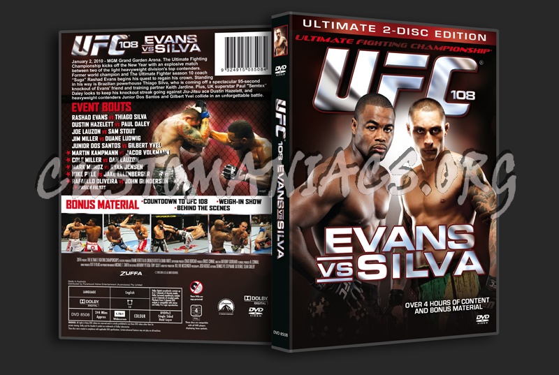 UFC 108 Evans vs Silva dvd cover