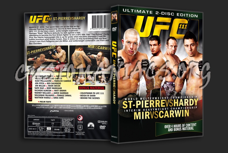 UFC 111 St-Pierre vs. Hardy dvd cover