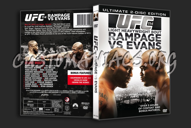 UFC 114 Rampage vs. Evans dvd cover