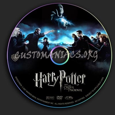 Harry Potter And The Order Of The Phoenix dvd label