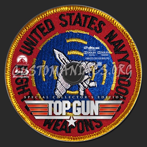 Top Gun blu-ray label