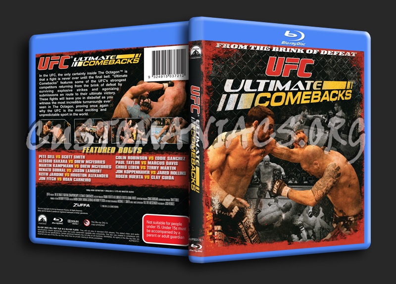UFC Ultimate Comebacks blu-ray cover
