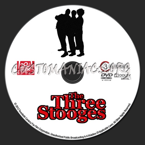 The Three Stooges (2012) dvd label