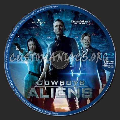 Cowboys and Aliens blu-ray label