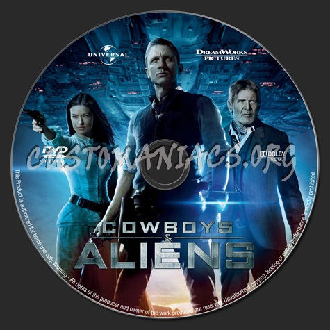 Cowboys and Aliens dvd label