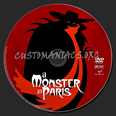 A Monster In Paris dvd label