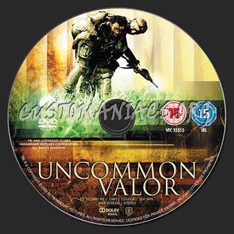 Uncommon Valor dvd label