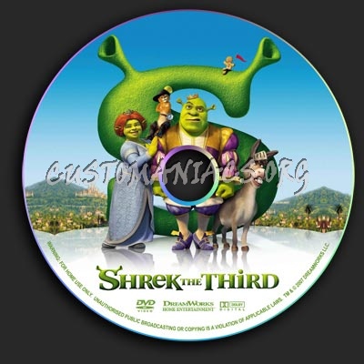 Shrek 3 - The Third dvd label