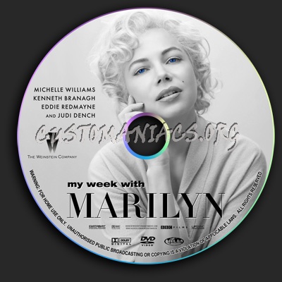 My Week with Marilyn dvd label