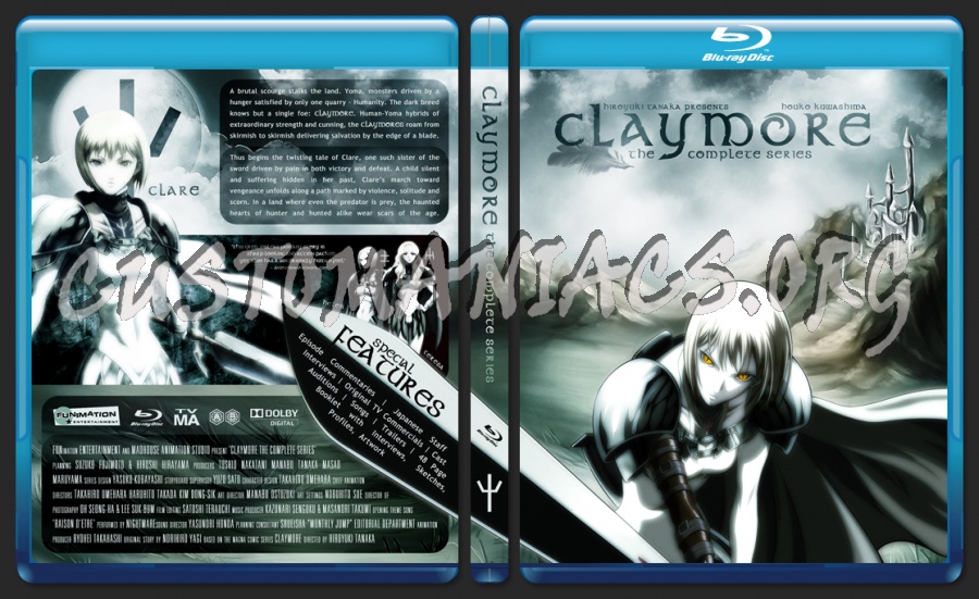 Claymore - The Complete Series blu-ray cover