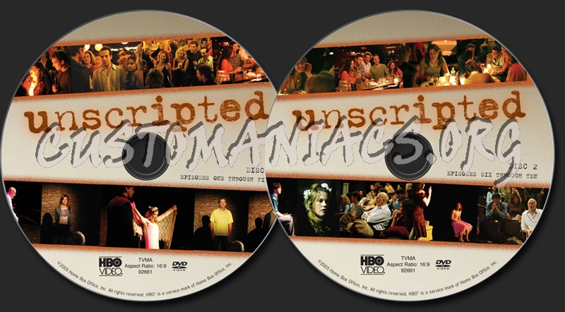 Unscripted dvd label