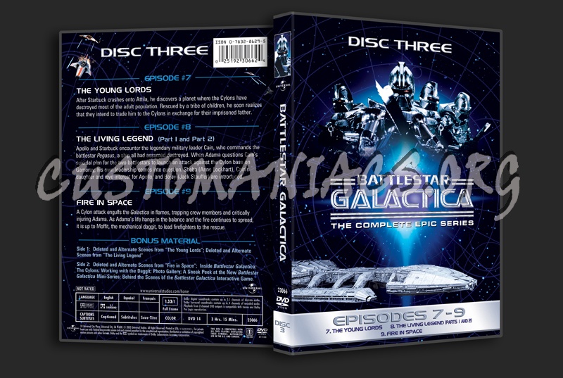 Battlestar Galactica The Complete Epic Series dvd cover