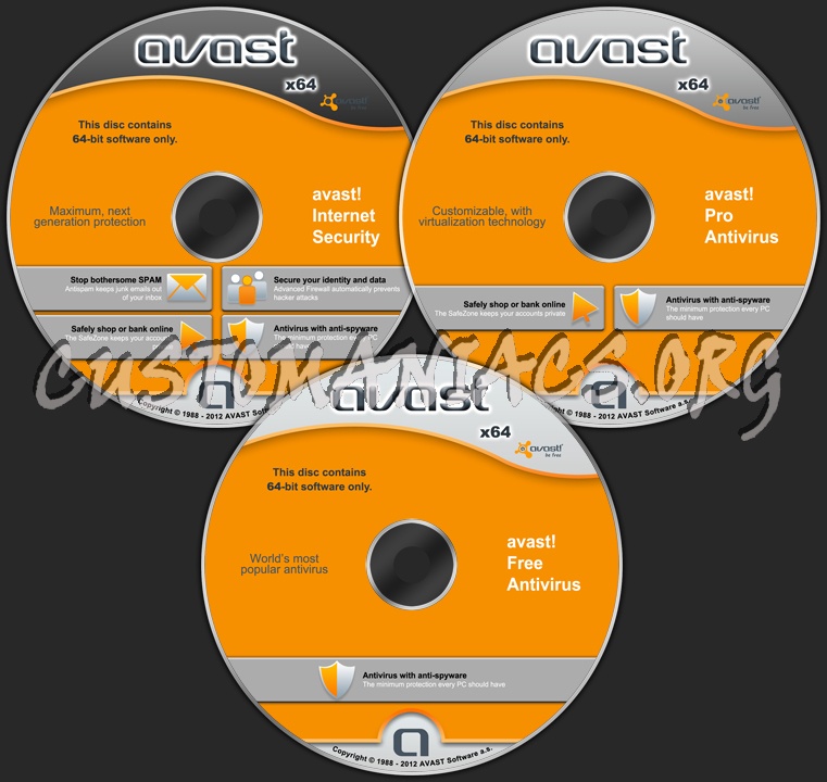 Avast x64 dvd label