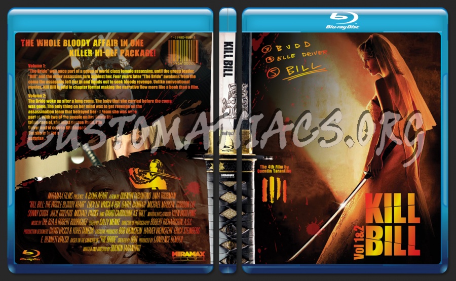 Kill Bill Collection blu-ray cover