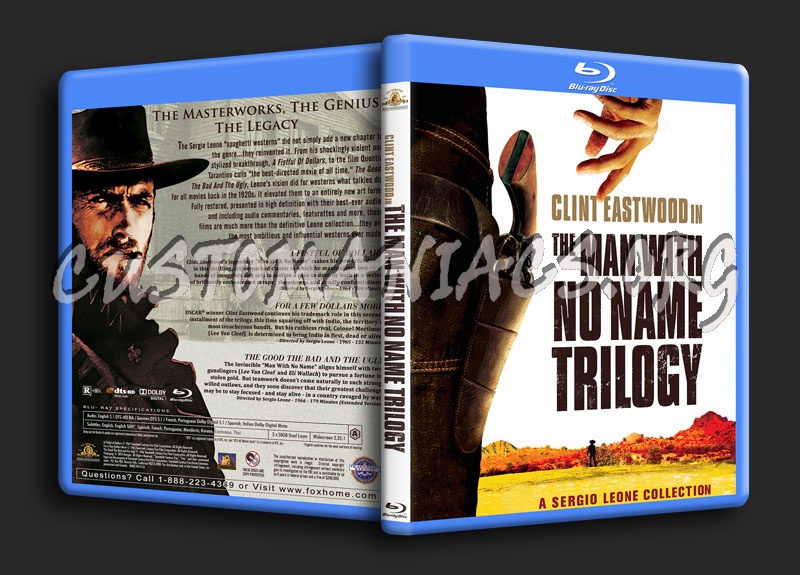 A Fistful of Dollars / For a Few Dollars More / The Good The Bad and The Ugly blu-ray cover