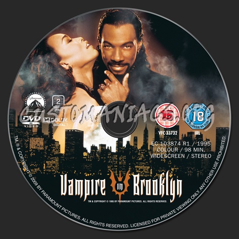 Vampire in Brooklyn dvd label