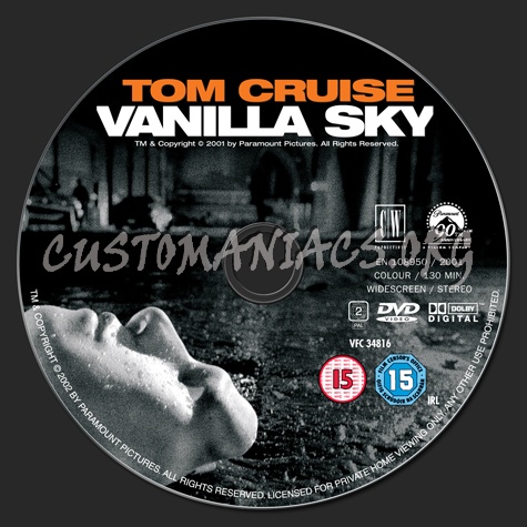 Vanilla Sky dvd label