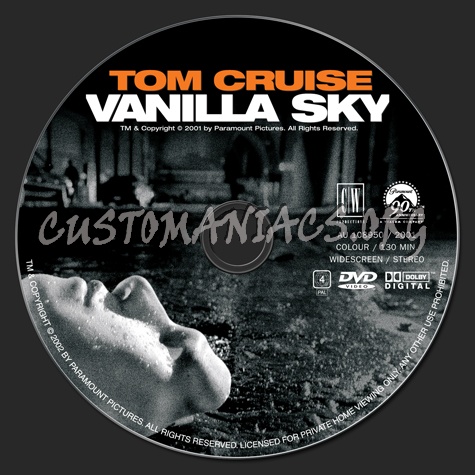 Vanilla Sky dvd label