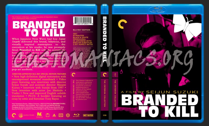 038 - Branded To Kill blu-ray cover