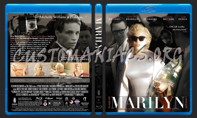 My Week With Marilyn blu-ray cover