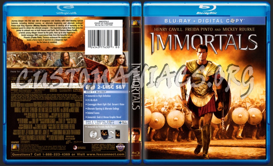 Immortals blu-ray cover