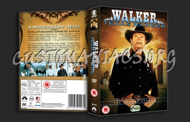 Walker Texas Ranger Season 2 dvd cover