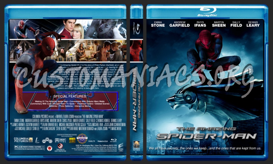 The Amazing Spider-Man blu-ray cover