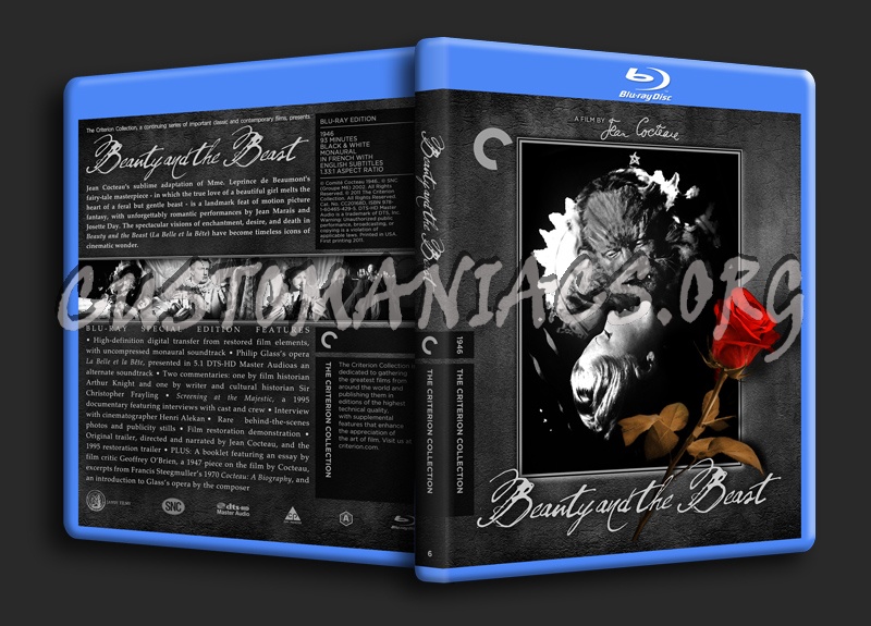 006 - La Belle et la Bte (Beauty and the Beast) - 1946 blu-ray cover