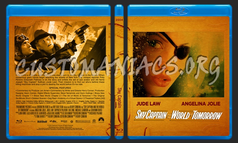 Angelina Jolie Limited Collection - Sky Captain and the World of Tomorrow blu-ray cover