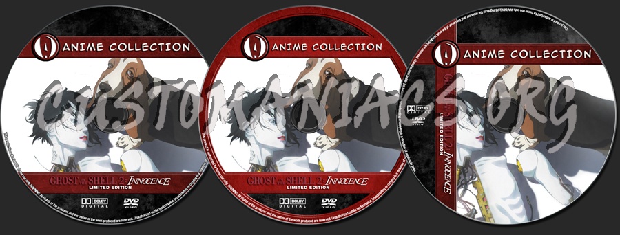 Anime Collection Ghost In The Shell 2 Innocence Limited Edition dvd label