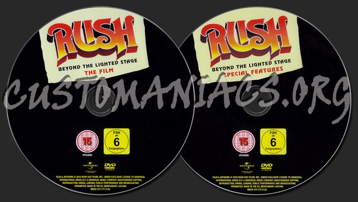 Rush: Beyond the Lighted Stage dvd label