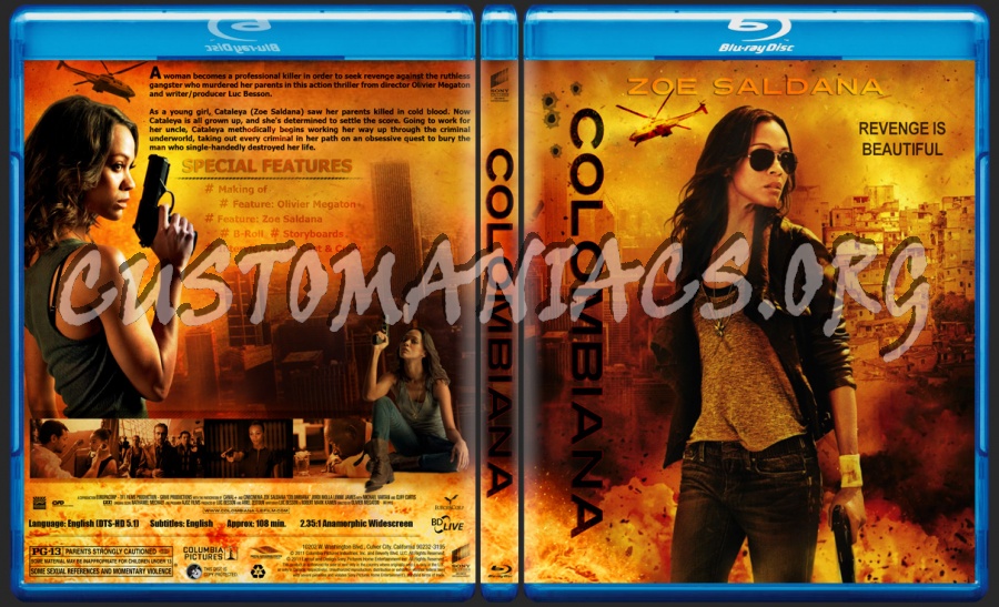 Colombiana blu-ray cover