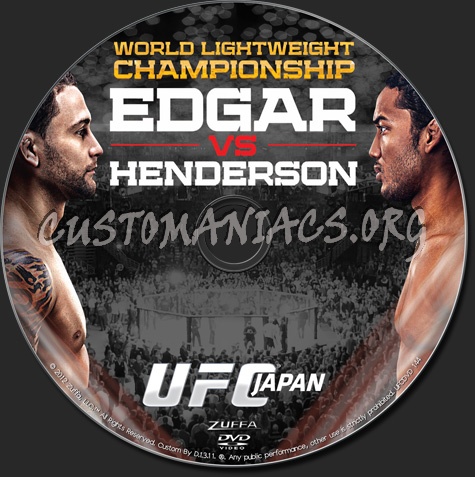 UFC 144 Edgar vs Henderson dvd label