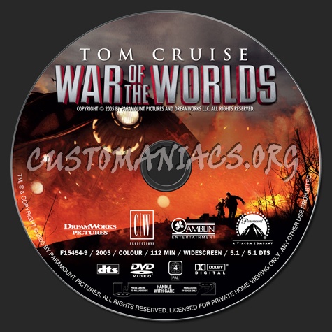 War of the Worlds dvd label - DVD Covers & Labels by Customaniacs, id ...