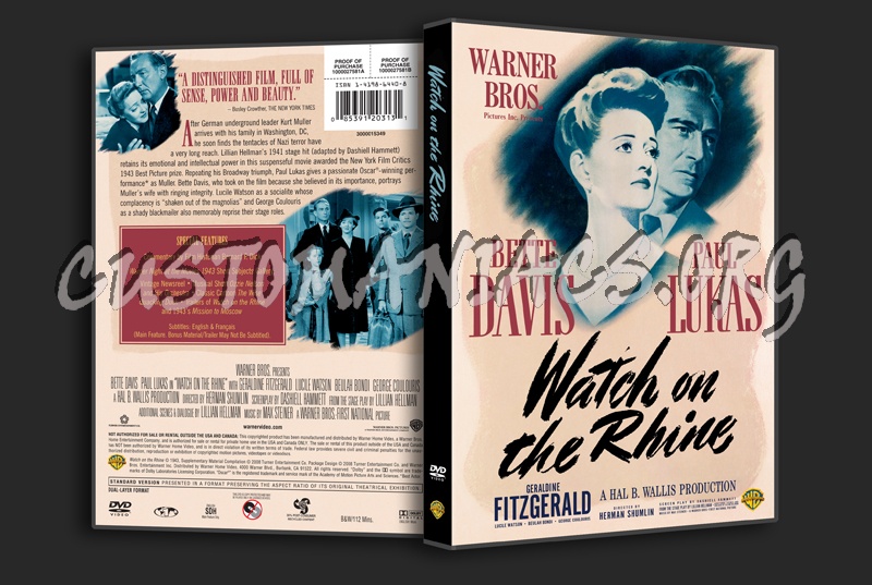 Watch on the Rhine dvd cover