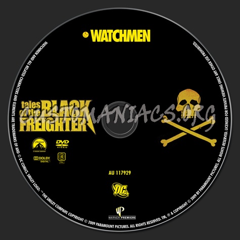 Watchmen Tales of the Black Freighter dvd label
