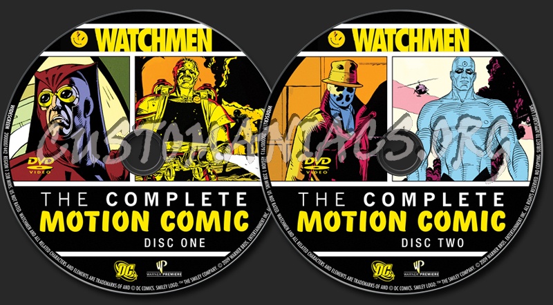 Watchmen The Motion Comic dvd label