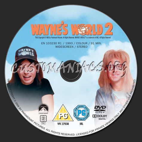 Wayne's World 2 dvd label
