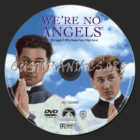 We're No Angels dvd label