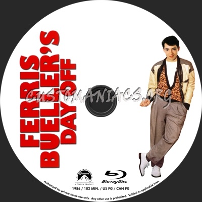 Ferris Bueller's Day Off blu-ray label