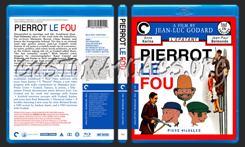 421 - Pierrot Le Fou blu-ray cover