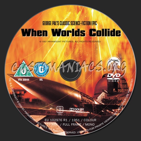 When Worlds Collide dvd label