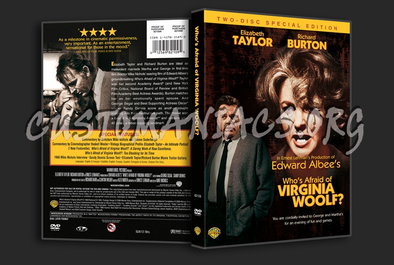 Who's Afraid of Virginia Woolf? dvd cover