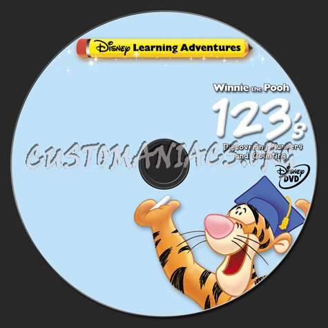 Winnie the Pooh 123's Discovering Numbers and Counting dvd label