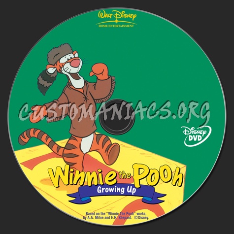 Winnie the Pooh Growing Up dvd label