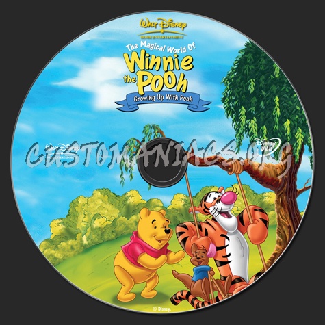 Winnie the Pooh Growing Up With Pooh dvd label