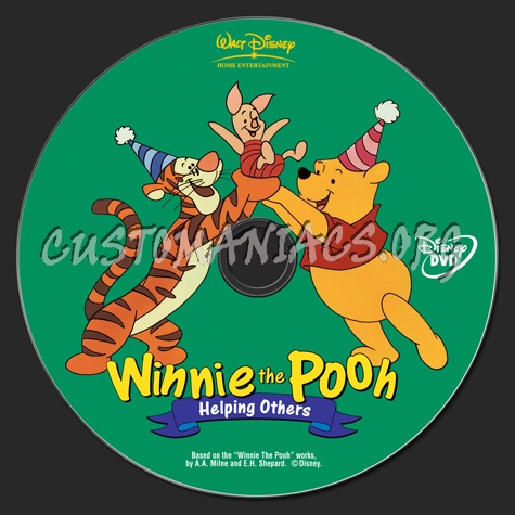 Winnie the Pooh Helping Others dvd label