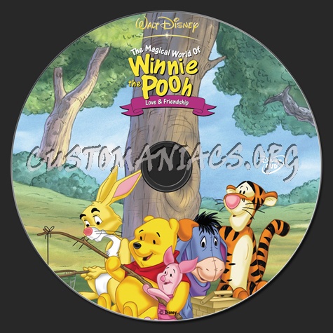 Winnie the Pooh Love & Friendship dvd label